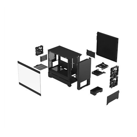 Fractal Design | Pop Mini Silent | Side window | Black TG Clear Tint | mATX, Mini ITX | Power supply included No | ATX - 3